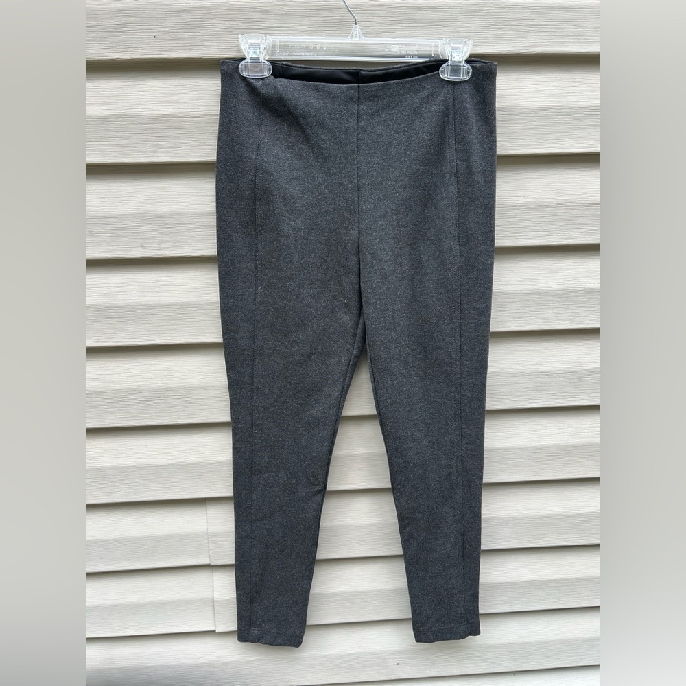 Ivanka Trump Size M pull on skinny ankle pants charcoal gray classic
